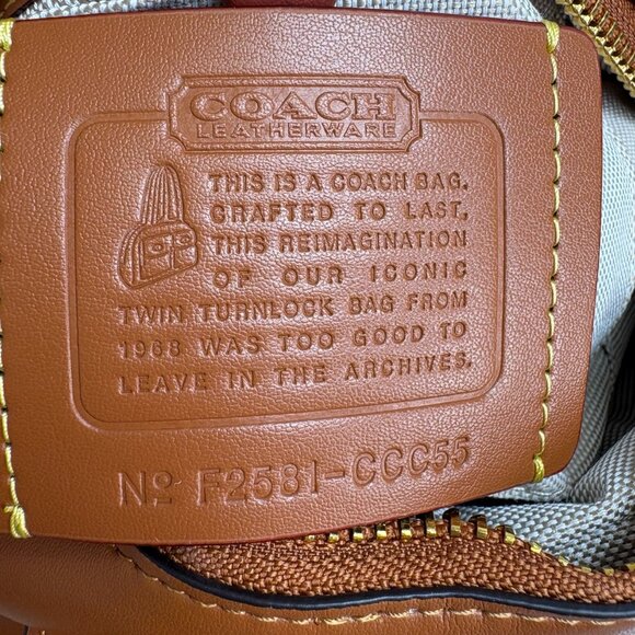 Coach New Twin Turnlock Tote - Picture 9 of 9